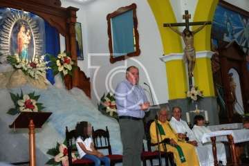 La Virgen de las Nieves estrena himno en el 75 aniversario de la Parroquia de Lomo Magullo (Foto TA)